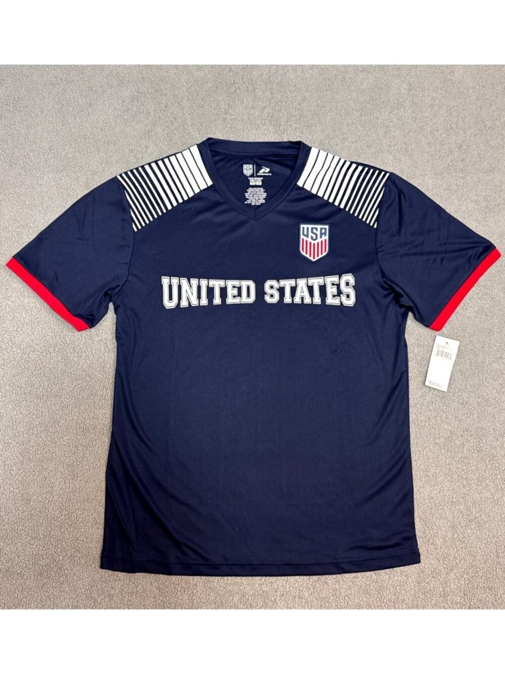 Icon Sports USA Soccer USMNT Game Day Jersey Shirt Navy NWT M L XL